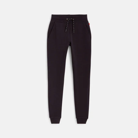 Pantalon de jogging en molleton noir garçon