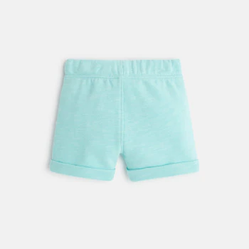 Short en molleton bleu bébé garçon