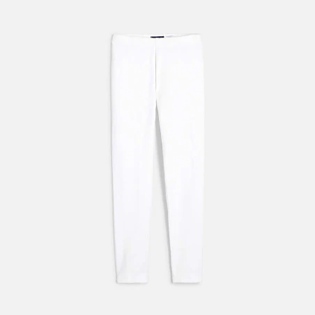 Leggings unis blanc fille