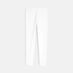 Leggings unis blanc fille