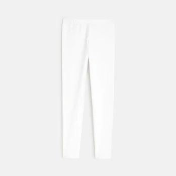 Leggings unis blanc fille