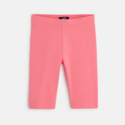 Legging court en jersey uni rose fille