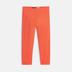 Legging court en jersey orange fille