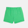 Short en jersey uni vert fille