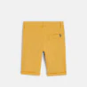 Bermuda slim en toile unie jaune garçon