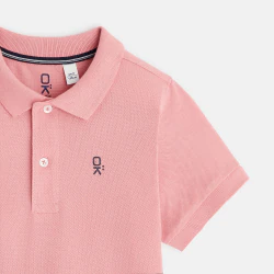 Polo en coton piqué rose...