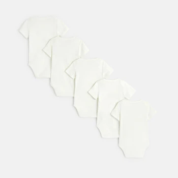 Body col US frimousses (lot de 5) blanc naissance