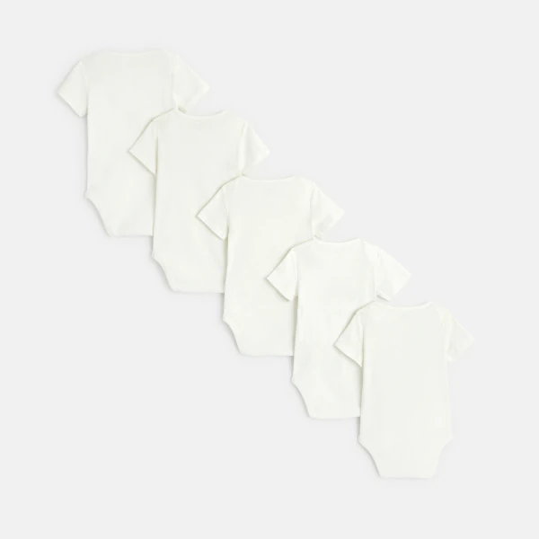 Body col US frimousses (lot de 5) blanc naissance