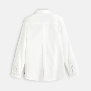 Chemise Oxford à col américain blanche garçon