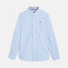 Chemise Oxford à col américain turquoise garçon