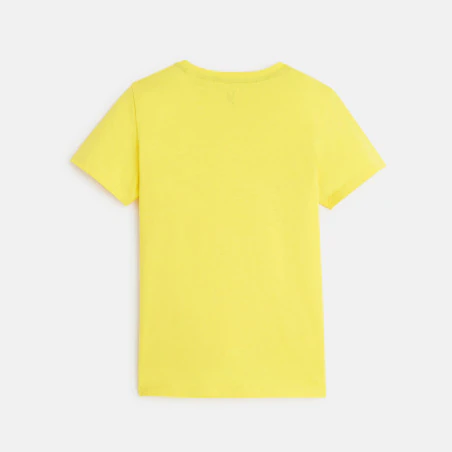 T-shirt basique manches courtes jaune garçon