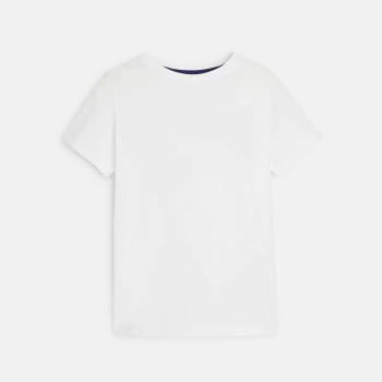 T-shirt basique manches courtes blanc garçon