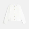 Cardigan à col collerette blanc fille