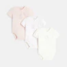 Body croisé (lot de 3) rose naissance