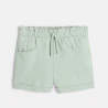 Short en jersey uni vert fille