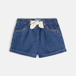 Short en denim nœud...