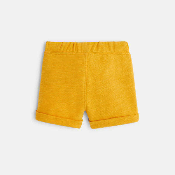 Short en molleton jaune bébé garçon