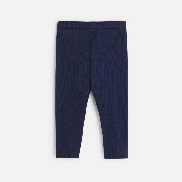 Legging uni bleu bébé fille