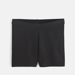 Shorty uni en jersey noir fille