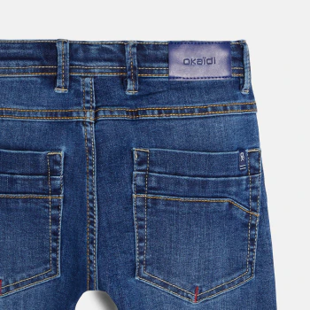 Bermuda skinny en jean hyper stretch bleu garçon