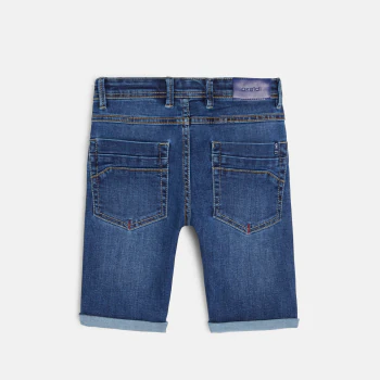 Bermuda skinny en jean hyper stretch bleu garçon