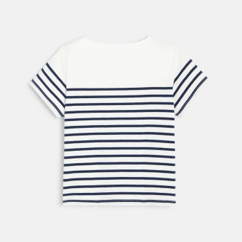 T-shirt marinière bleu bébé garçon