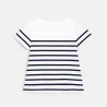 T-shirt marinière rayé bleu bébé fille