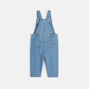 Salopette longue boyfriend denim bleue bébé fille