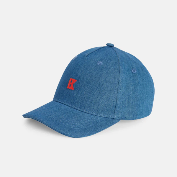 Casquette enfant en toile chambray bleue garçon