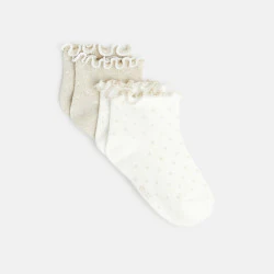 Socquettes (lot de 2) blanc bébé fille