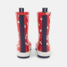 Bottes de pluie fleuries rouges fille