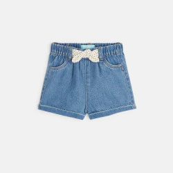 Short en denim nœud...