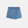 Short en denim nœud fantaisie bleu bébé fille