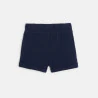 Short coton léger gaufré bleu bébé garçon