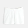 Shorty uni en jersey blanc fille