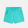 Short en jersey uni bleu fille