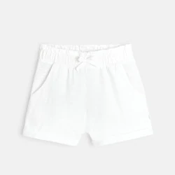 Short en jersey uni blanc...