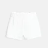 Short en jersey uni blanc fille