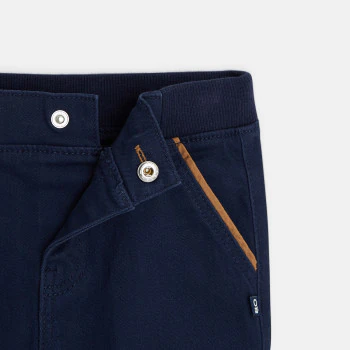 Pantalon worker en twill bleu bébé garçon