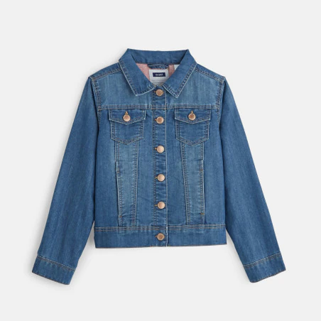 Veste en jean bleu fille