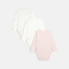 Body col US chat (lot de 3) rose naissance