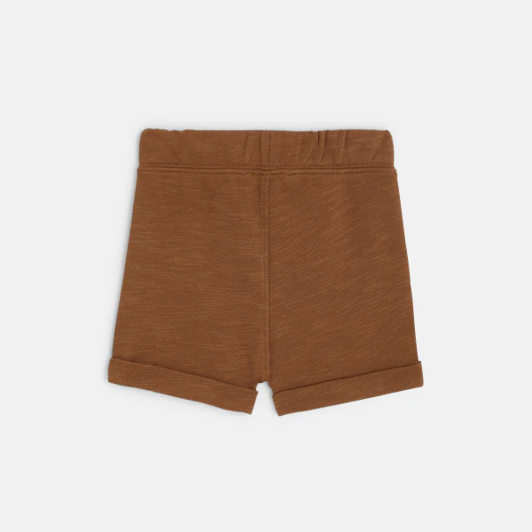 Short molleton marron bébé garçon