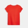 T-shirt manches courtes uni rouge fille