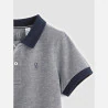 Polo en coton piqué bleu garçon