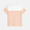 T-shirt marinière orange bébé garçon