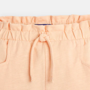 Short en jersey uni orange fille