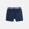 Short en lin et coton bleu bébé garçon