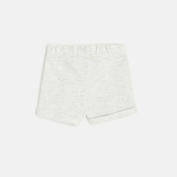 Short molleton blanc bébé garçon