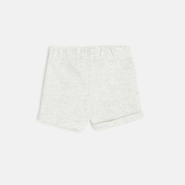 Short molleton blanc bébé garçon