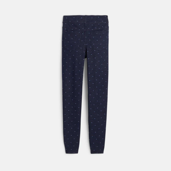 Jegging imprimé bleu fille